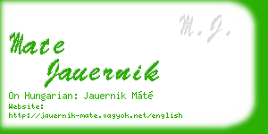 mate jauernik business card