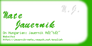 mate jauernik business card